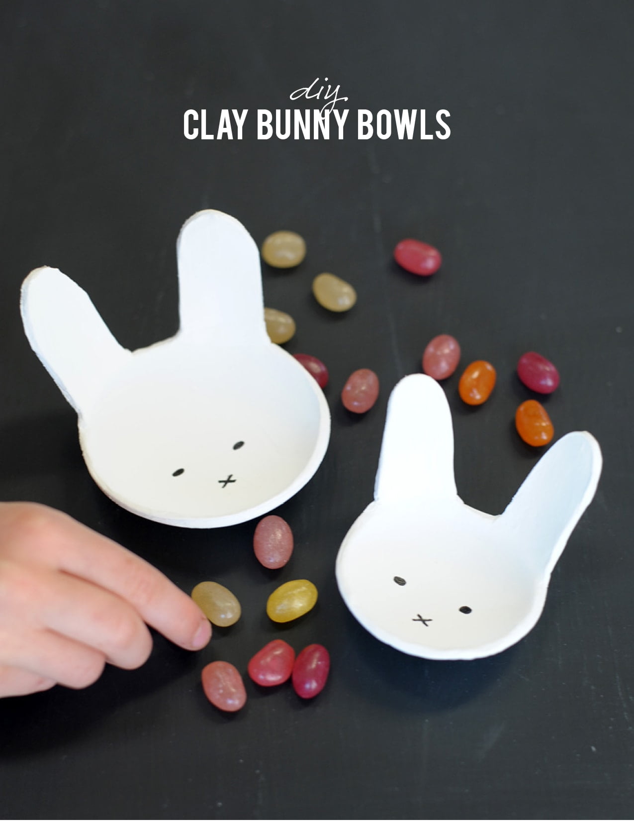 Easy Air-Dry Clay Bunny Bowls