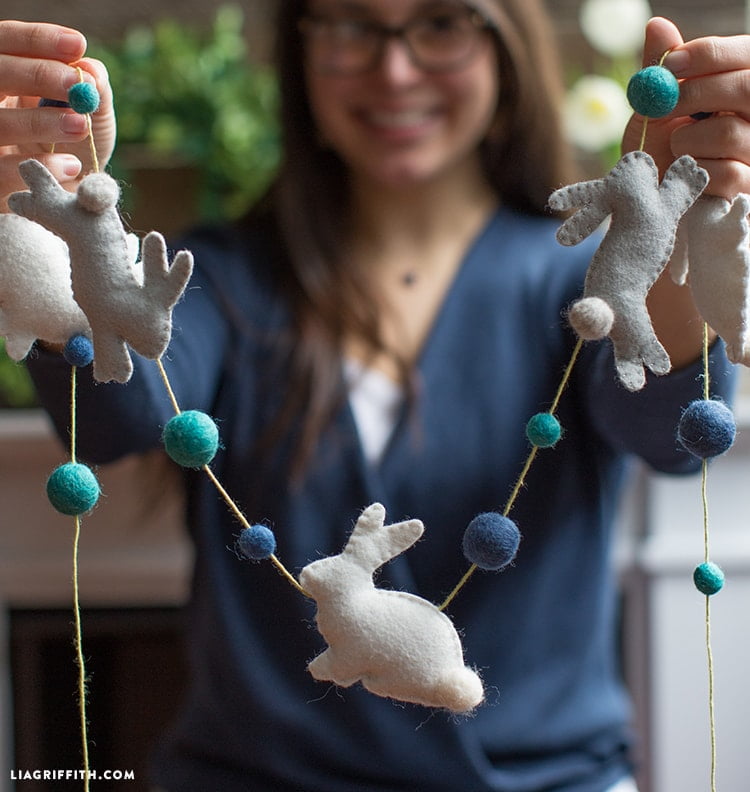 felt bunny garland craft