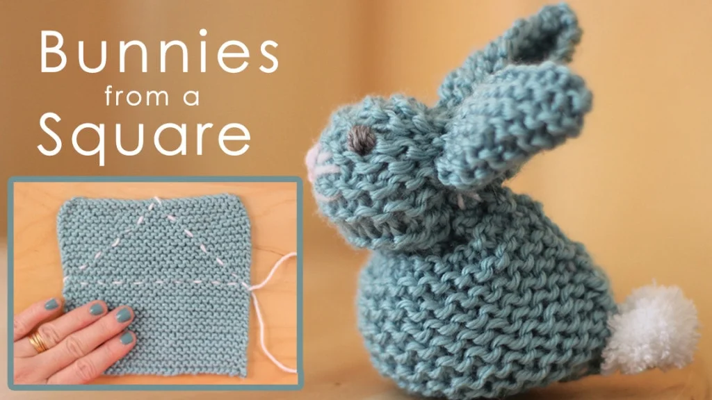square bunny washcloth tutorial