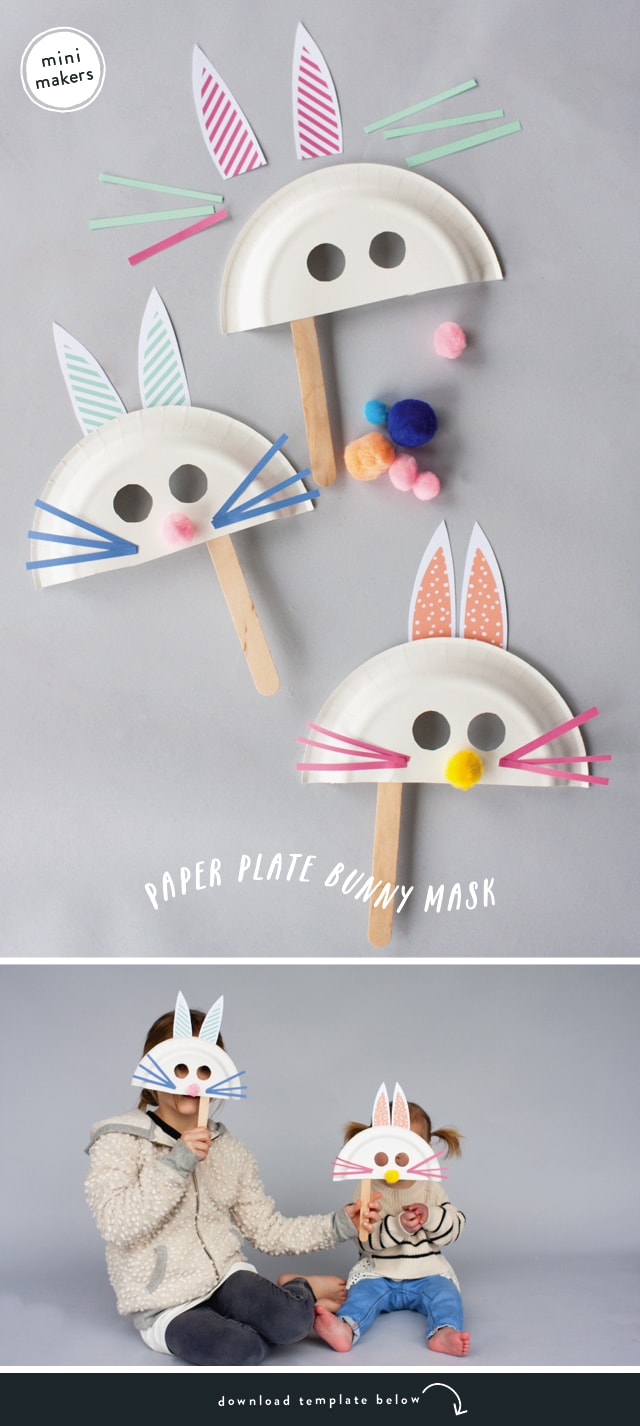 Fun and simple bunny craft for kids. Lots of other great bunny crafts here, too.