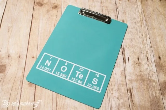 DIY Periodic Table Clipboard teacher gift idea for Teacher Appreciation Week. This site has some great ideas for DIY teacher gifts.