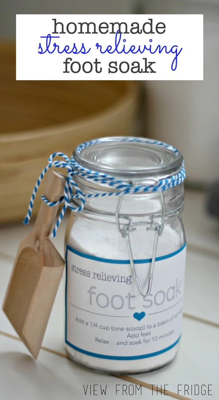 DIY homemade foot soak. Gift idea for Teacher Appreciation Week. This site has some great teacher gift ideas.