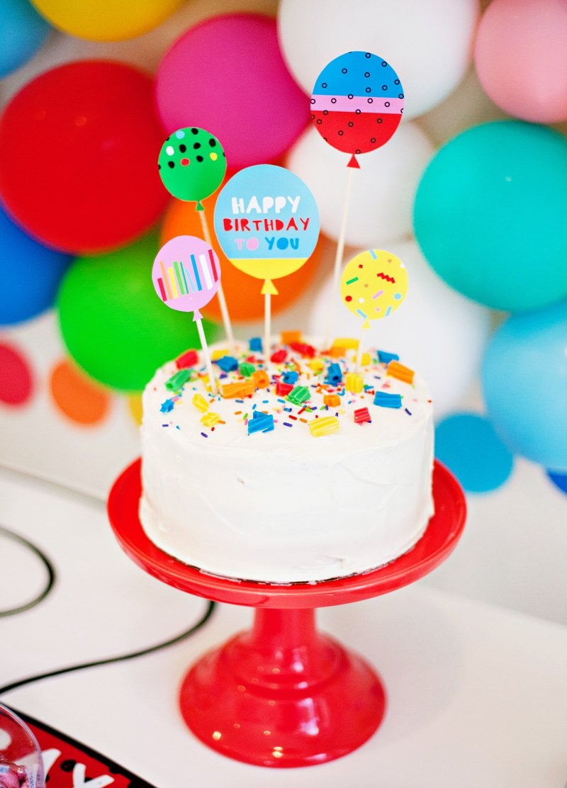 Free Printable Rainbow Party Decor and Printable Cake Topper