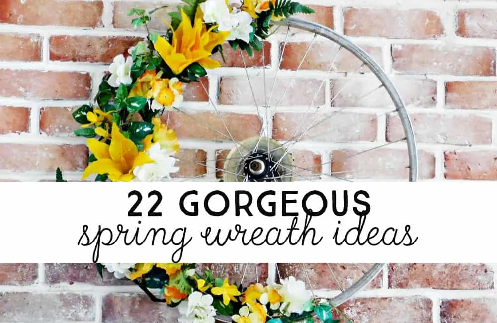lots of ideas for DIY spring wreaths to decorate for Spring