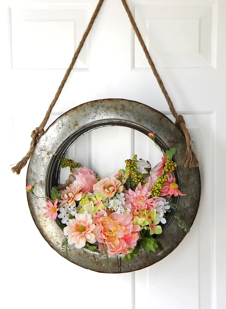 Farmhouse Style Spring Wreath