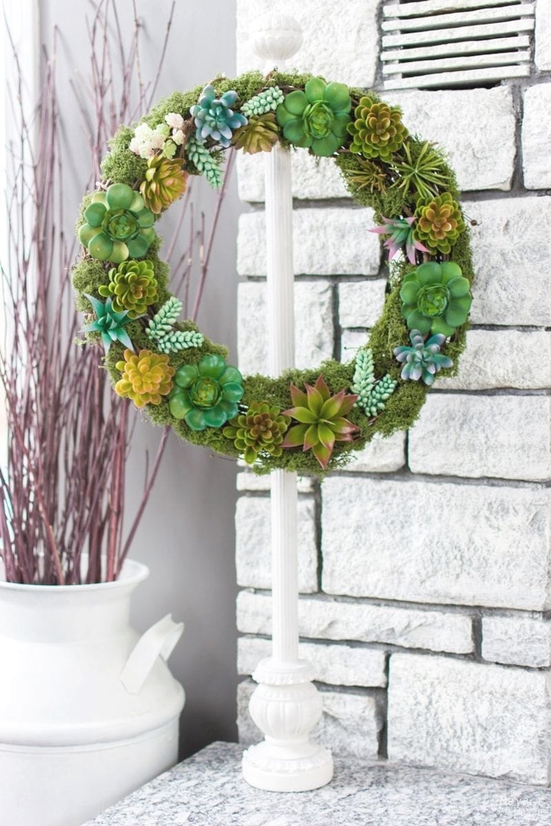 Faux Succulent Wreath