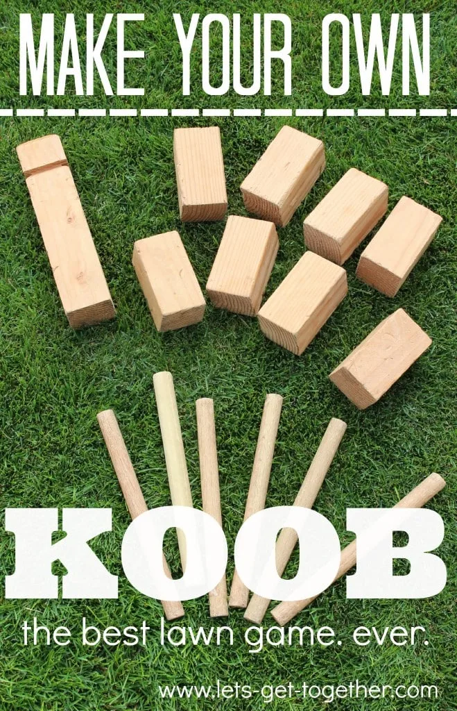 DIY Kubb backyard game