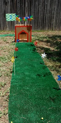 homemade backyard mini golf