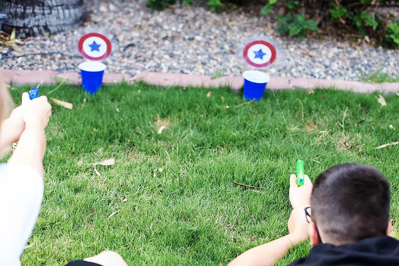 homemade water target game for kids