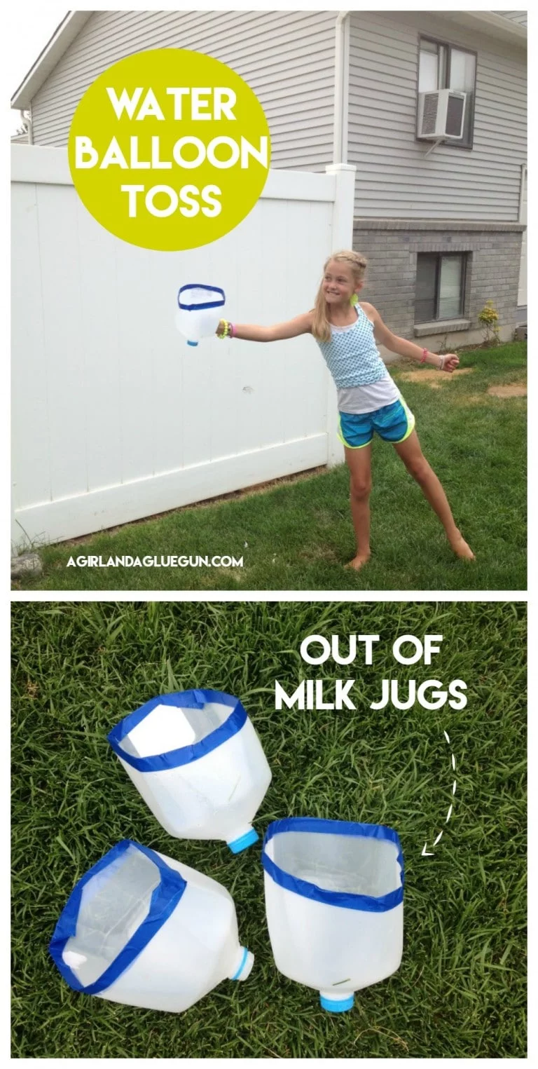 water balloon toss backyard party game
