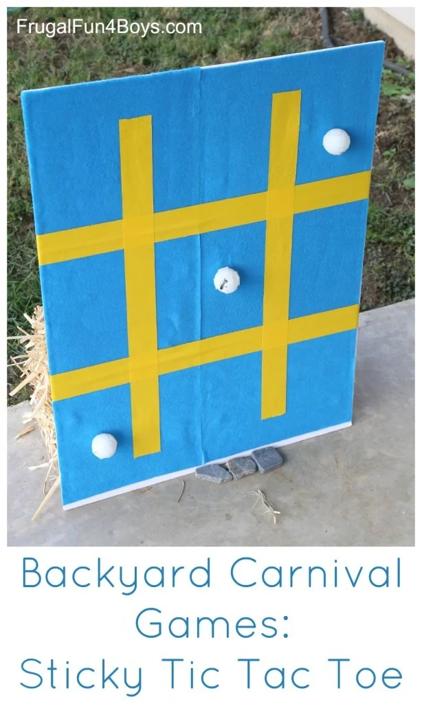 DIY giant tic-tac-toe game for backyard parties
