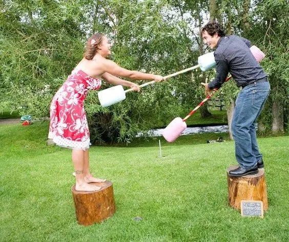 gladiator backyard party game idea