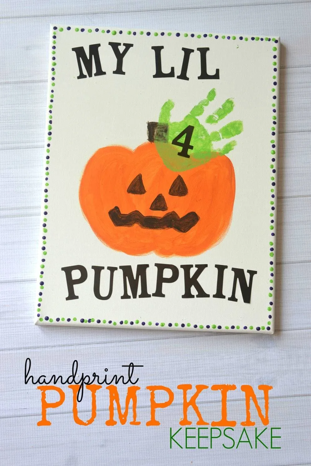 Cute jack o lantern handprint kids craft