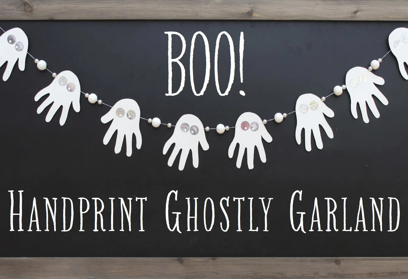 handprint ghost garland craft