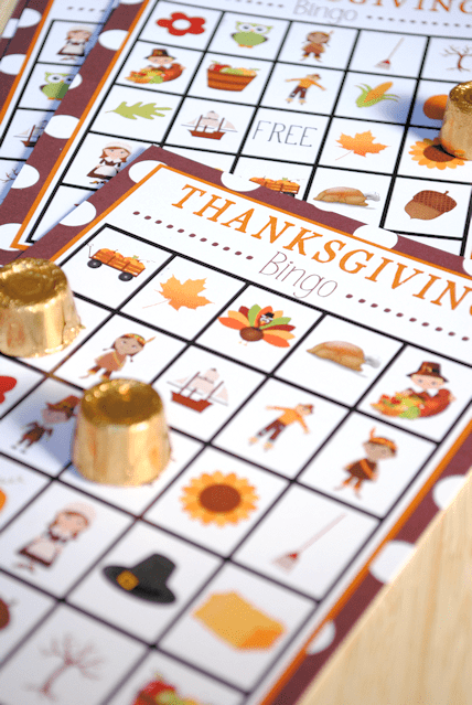Keep this Thanksgiving bingo game around for the kids to play at the kids table.