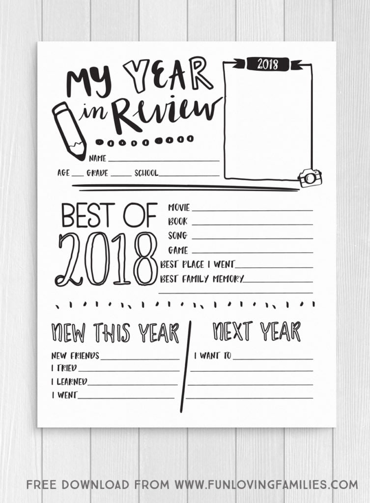 2019 Year in Review Printable for Kids Fun Loving Families 2019 Year in Review Printable for Kids Fun Loving Families