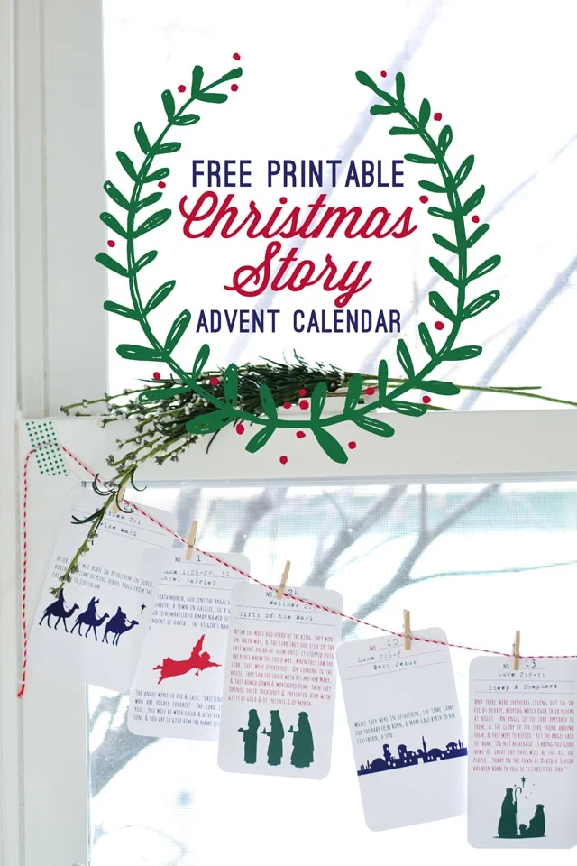 Print out this Christmas Story Advent Calendar activity for a faith-based Christmas Countdown. #AdventCalendar #FreePrintables #ChristmasCountdown