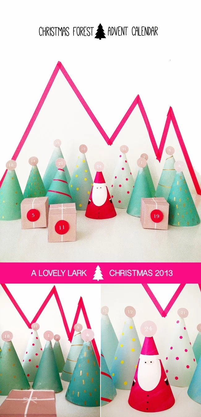 You can print these Christmas Countdown printables at home for your own DIY Advent calendar that's free and easy to make. Click through for the download files. #DIYChristmas #ChristmasCountdown #AdventCalendar