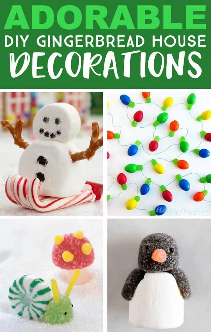 Create an adorable candy scene to go with your gingerbread house. Lots of great gingerbread house ideas here. #CandyCrafts #GingerbreadHouse #funwithfood #funfoodideas #gingerbreadhouseideas
