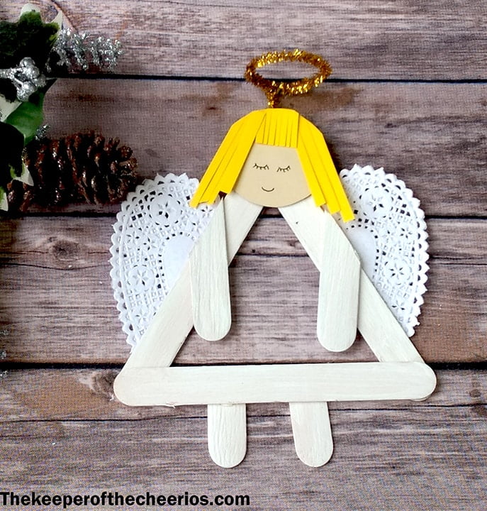 Popsicle Stick Angel Ornament