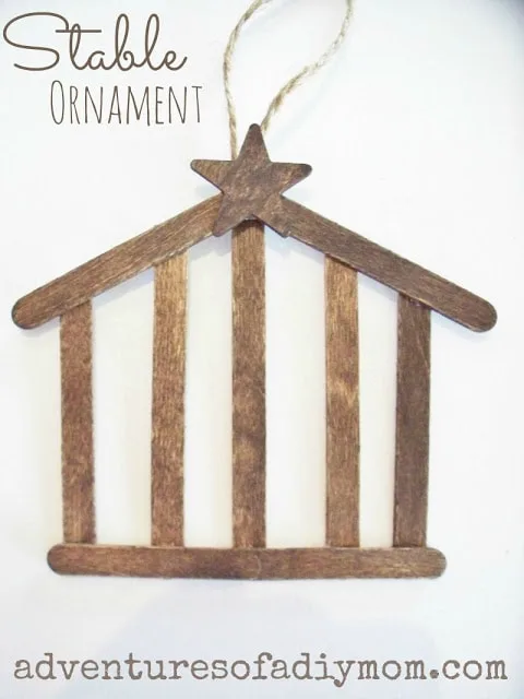 Popsicle Stick Stable Ornament