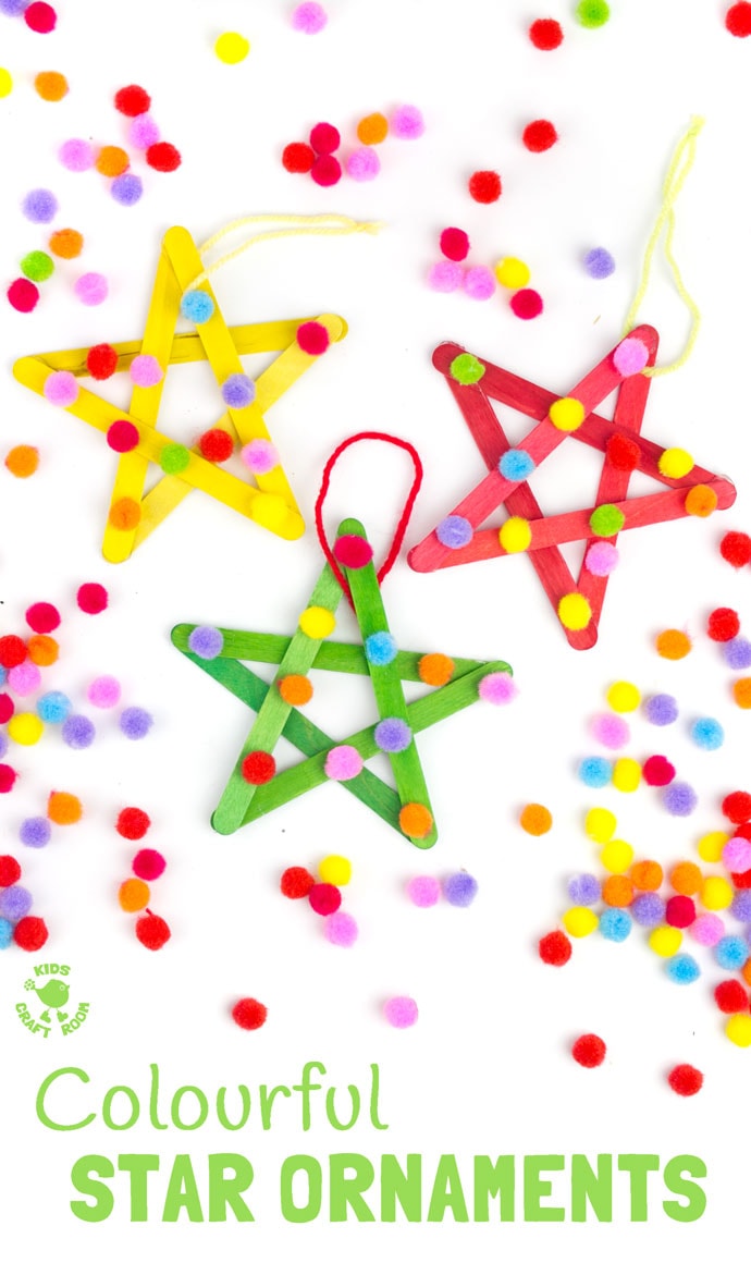 Popsicle Stick Star Ornaments