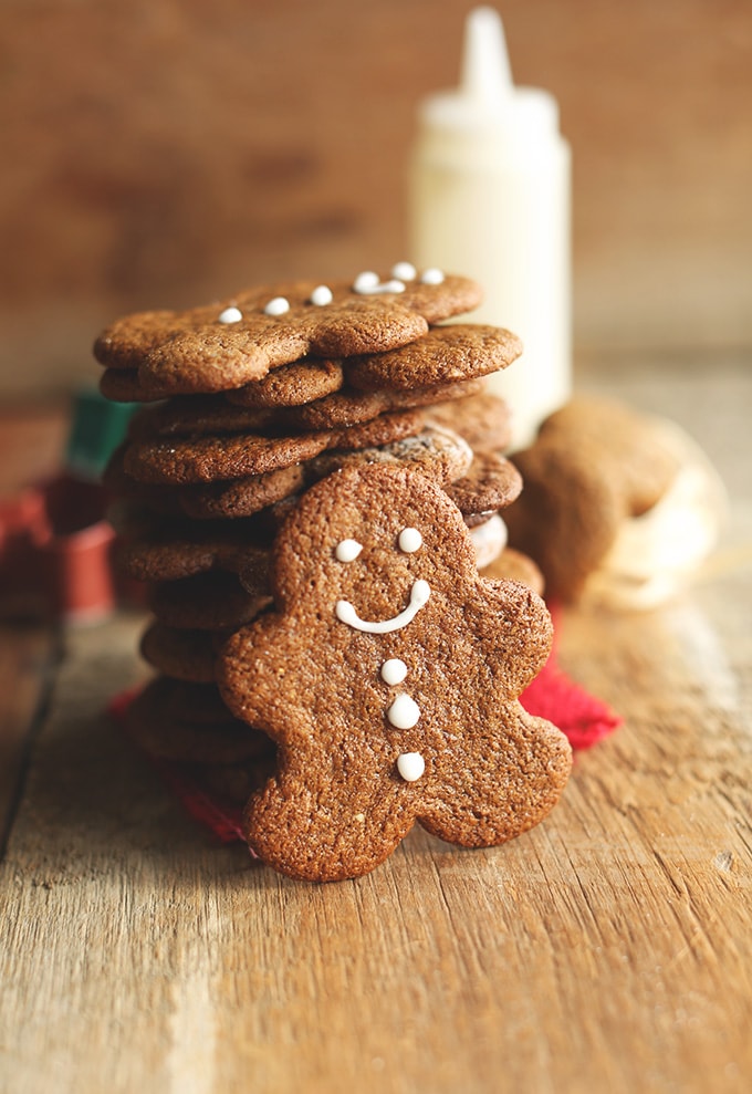 This vegan and gluten free gingerbread recipe is strong and sturdy enough to use for making a gingerbread house. Great recipe for people with dietary restrictions. #GingerbreadHouse #Vegan #GlutenFree #Recipe
