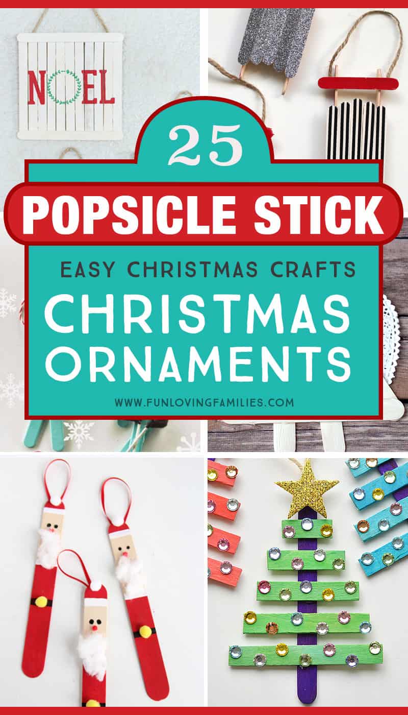 These DIY popsicle stick ornaments look like so much fun to make with the kids this year. This is also a great list of easy handmade ornaments to check out if you're hosting an ornament making party. 