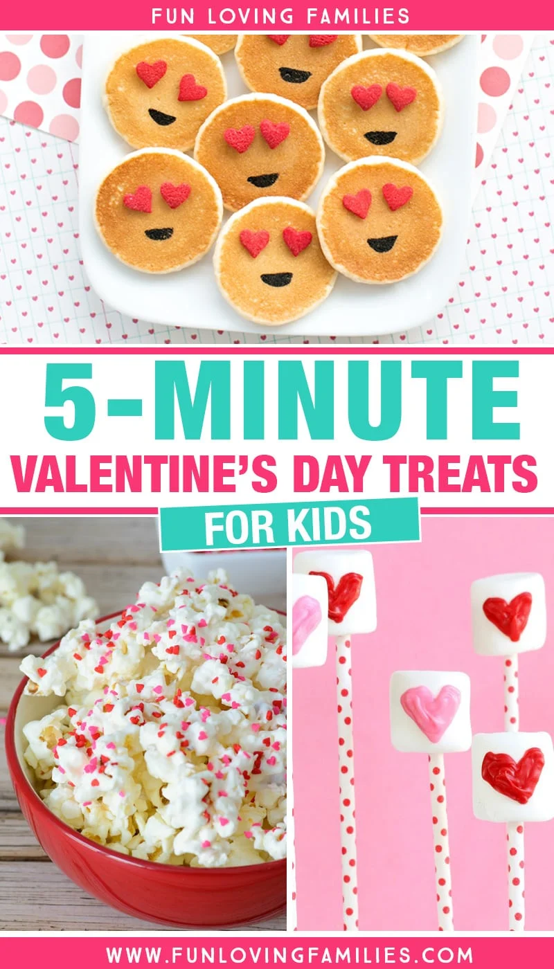These easy Valentine's Day treats for kids are just right when you're out of time. Make these for classroom Valentine's Day parties or just a special surprise for the kids. #ValentinesDay #ValentinesDayTreats