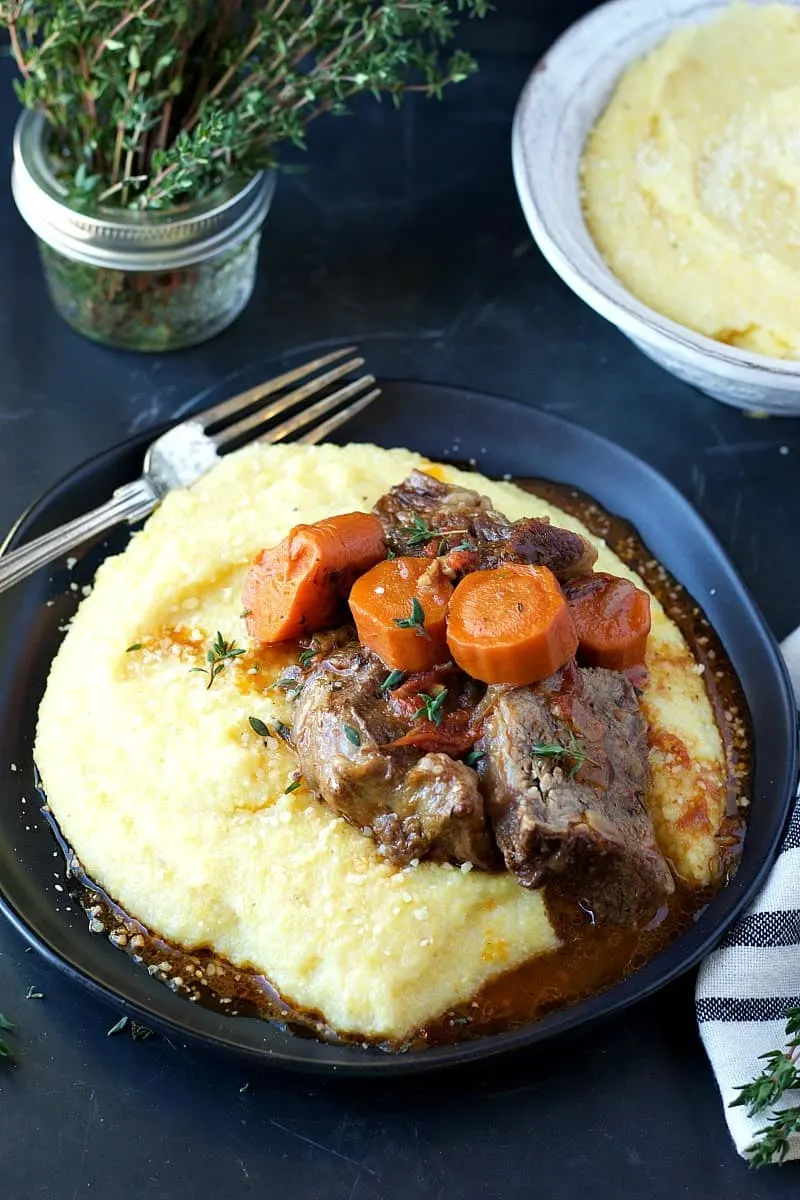 instant pot short ribs with polenta