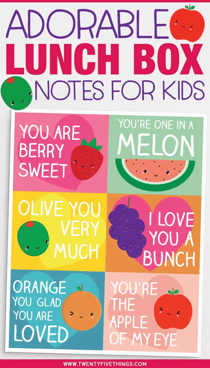 Printable lunch box love notes for kids. Send your kids to school with these sweet, and totally adorable, love notes. Click through for the free printable. Great for back to school! 