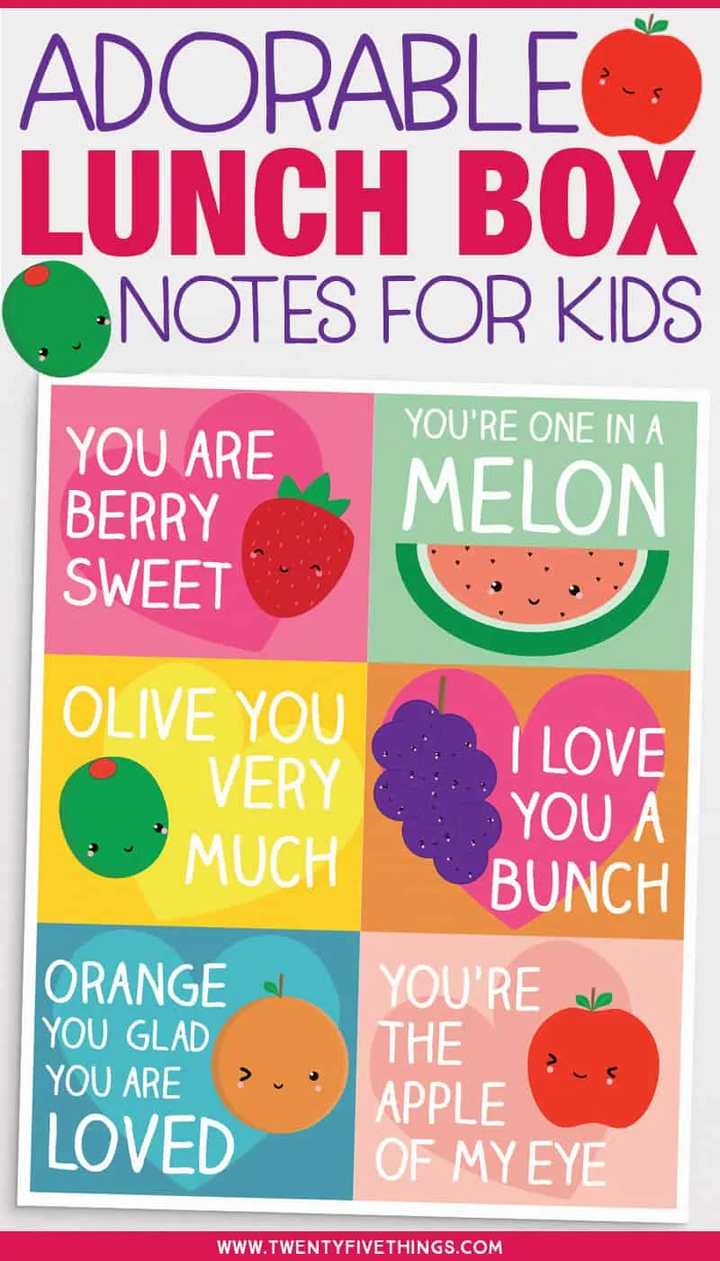 Printable lunch box love notes for kids. Send your kids to school with these sweet, and totally adorable, love notes. Click through for the free printable. Great for back to school!