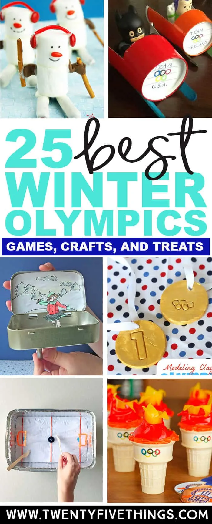 This is the best collection of Winter Olympics ideas for kids. There are games, crafts, and treats so definitely something for everyone. What a great way to celebrate the Winter Olympics with kids! #Olympics #KidsActivities 