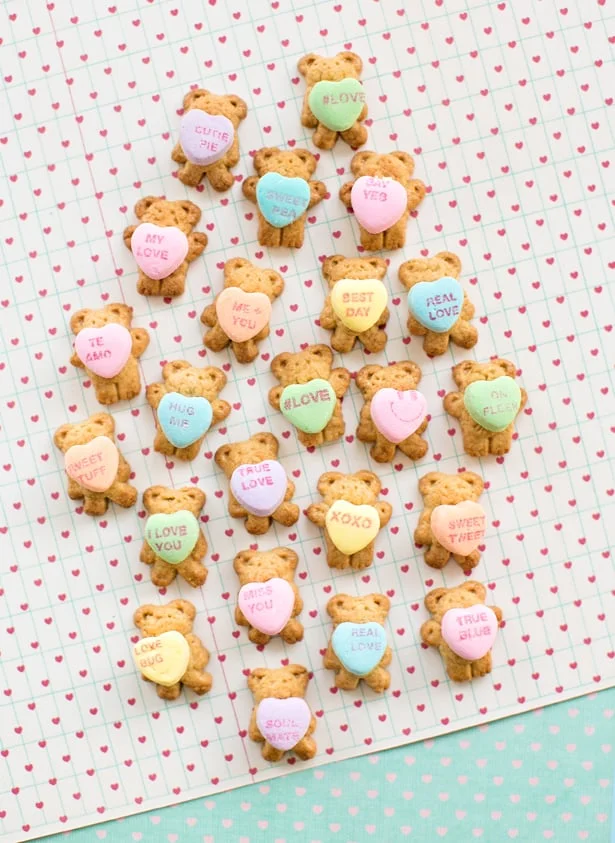 teddy bear graham cracker conversation hearts