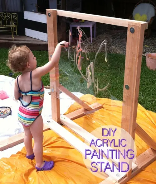 DIY Acrylic Backyard Painting Stand
