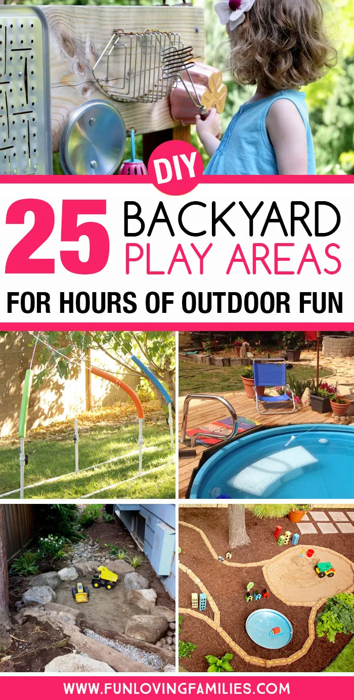 diy backyard play areas to make for kids