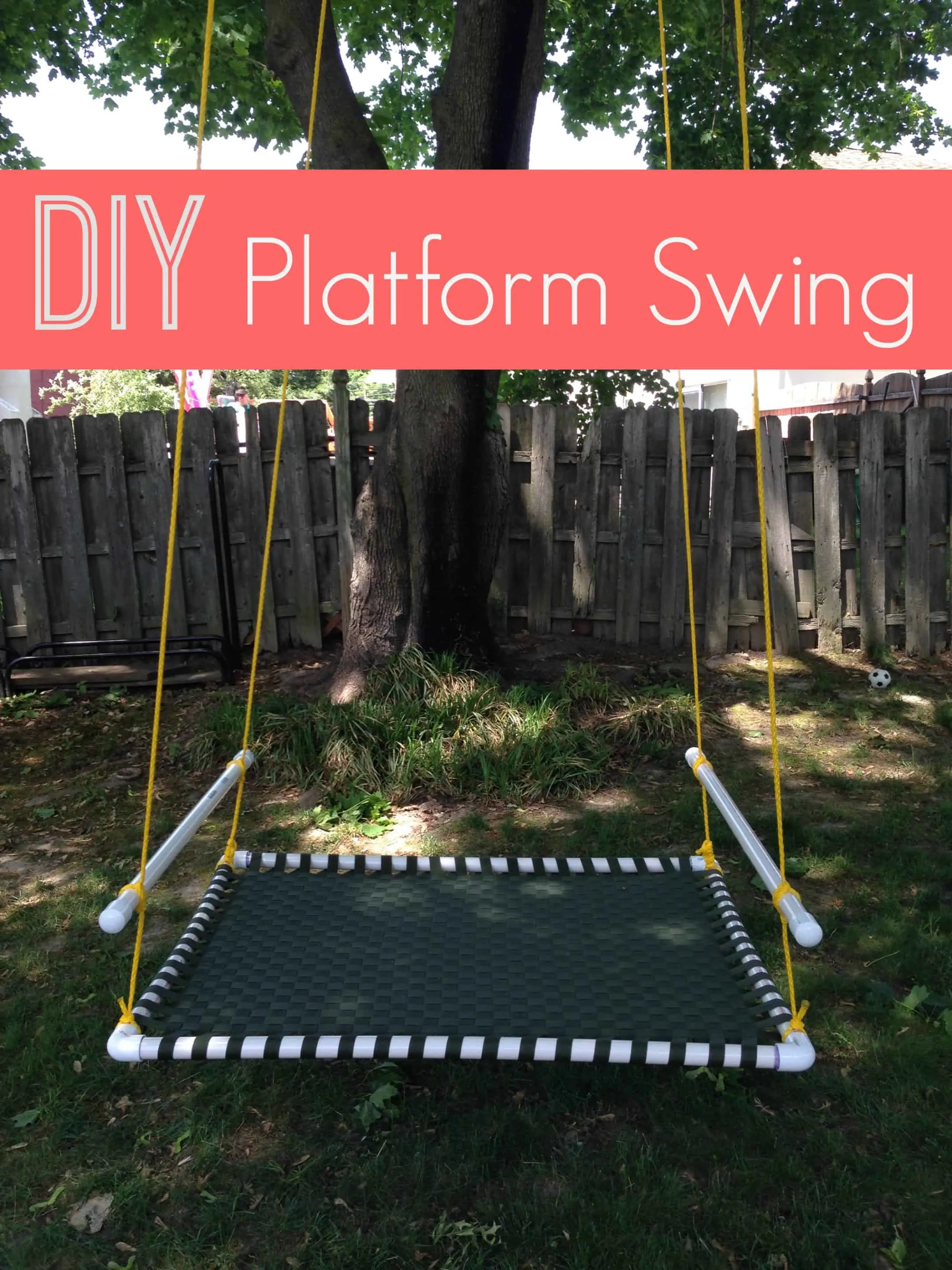 I love this DIY platform swing (via The Naughty Mommy). My kids would have a blast. So many great ideas for the backyard to keep the kids playing outside!