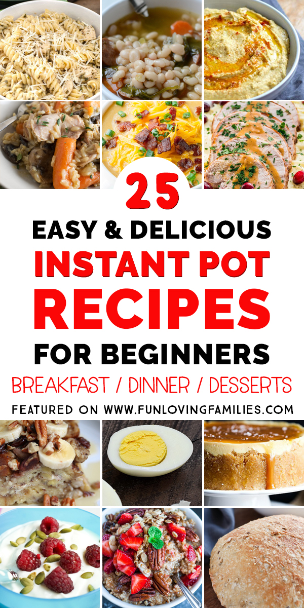 roundup of easy Instant Pot recipes for beginners