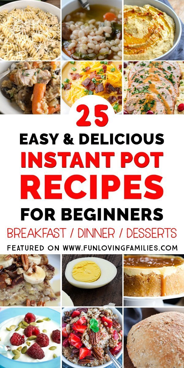 roundup of easy Instant Pot recipes for beginners
