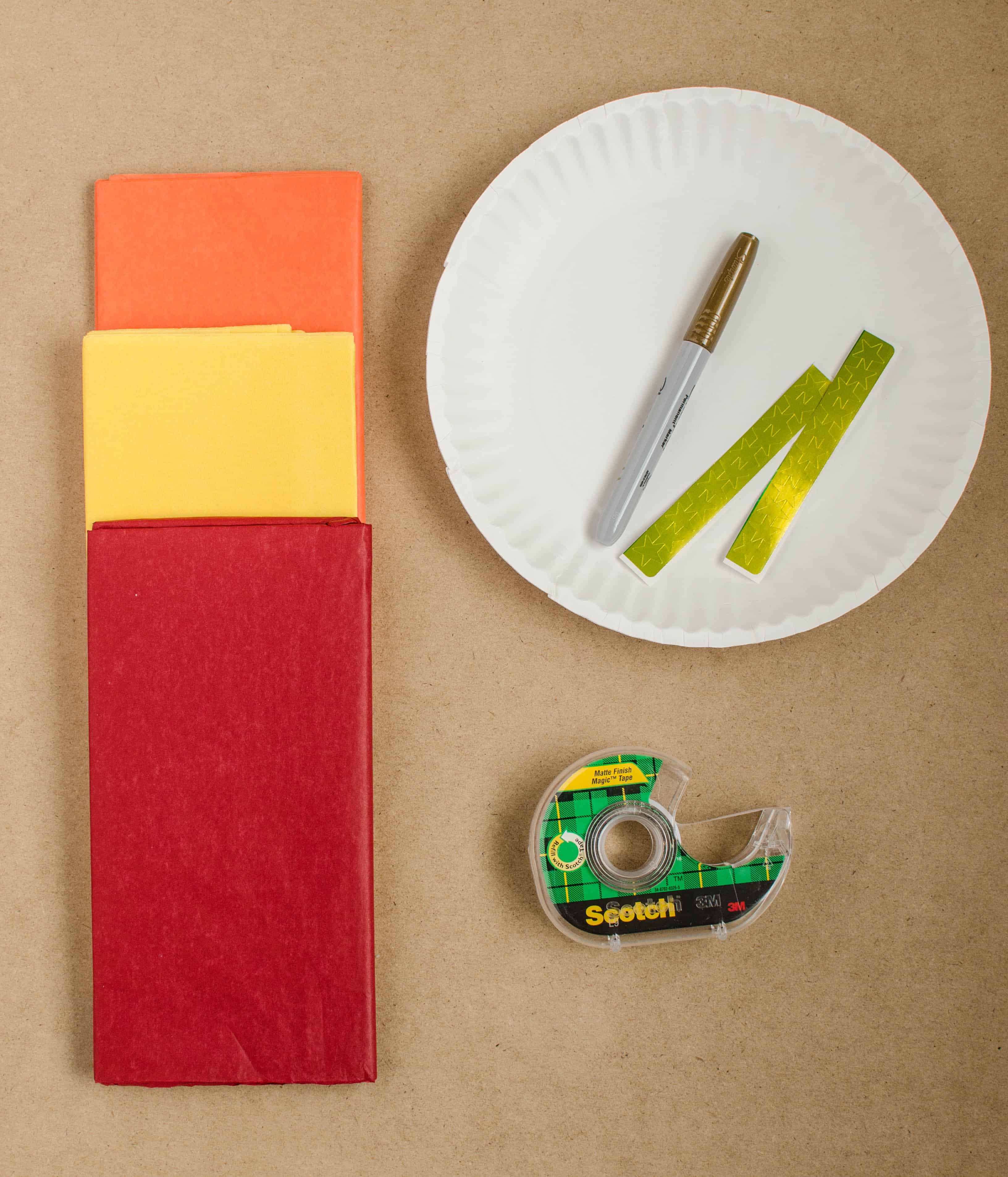 supplies for Olympic torch craft
