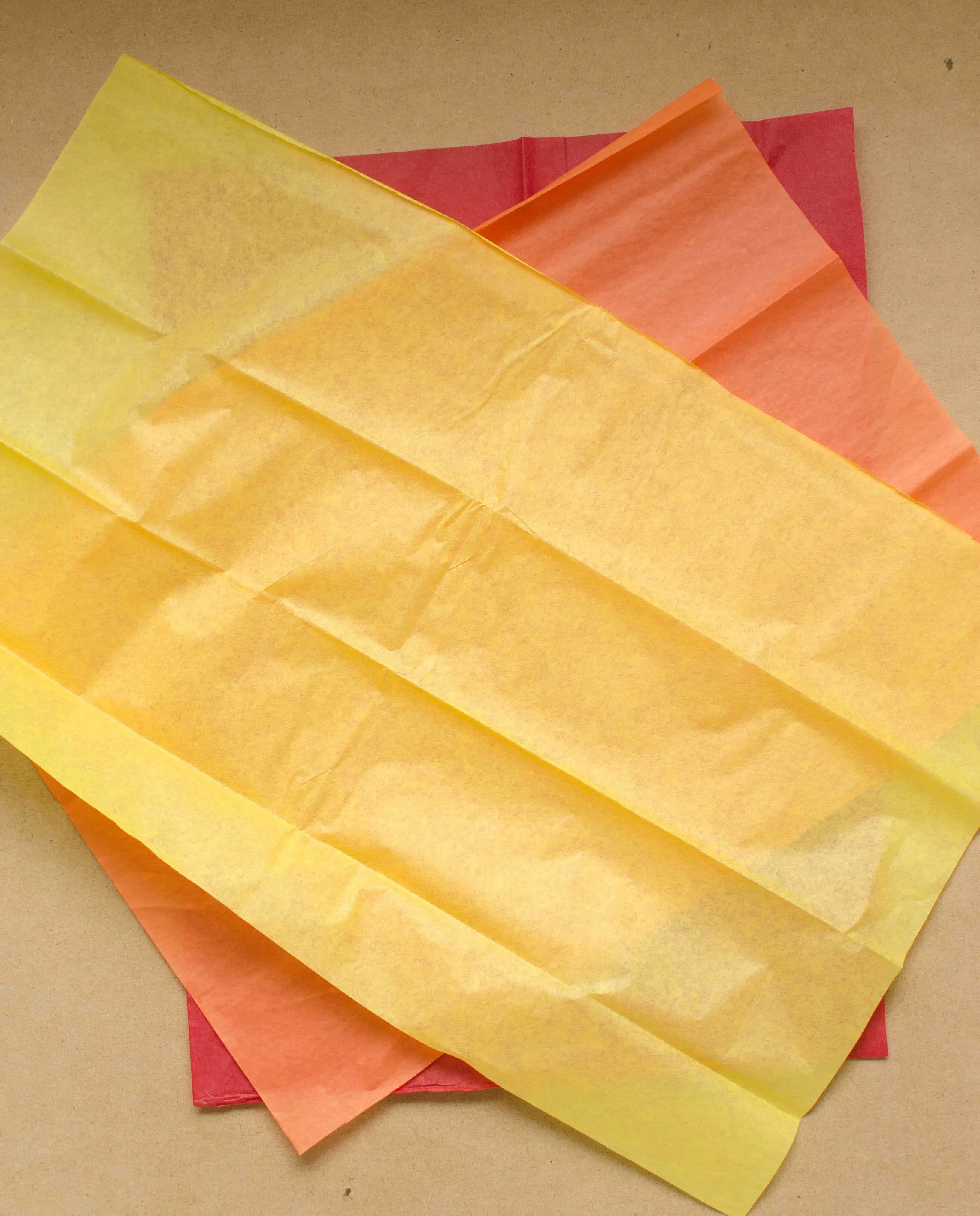 tissue paper for Olympic torch craft