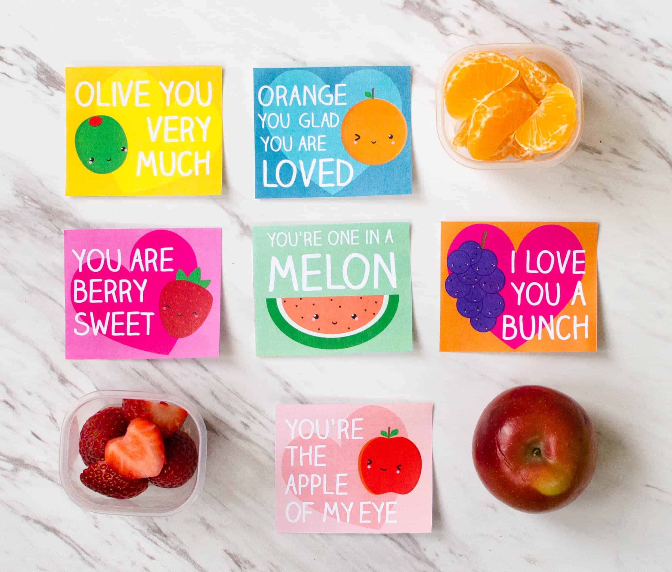 Super-cute free printable lunch box love notes for kids. Download and print these in time to slip them in your kid's lunchbox. #ValentinesPrintables #FreePrintable