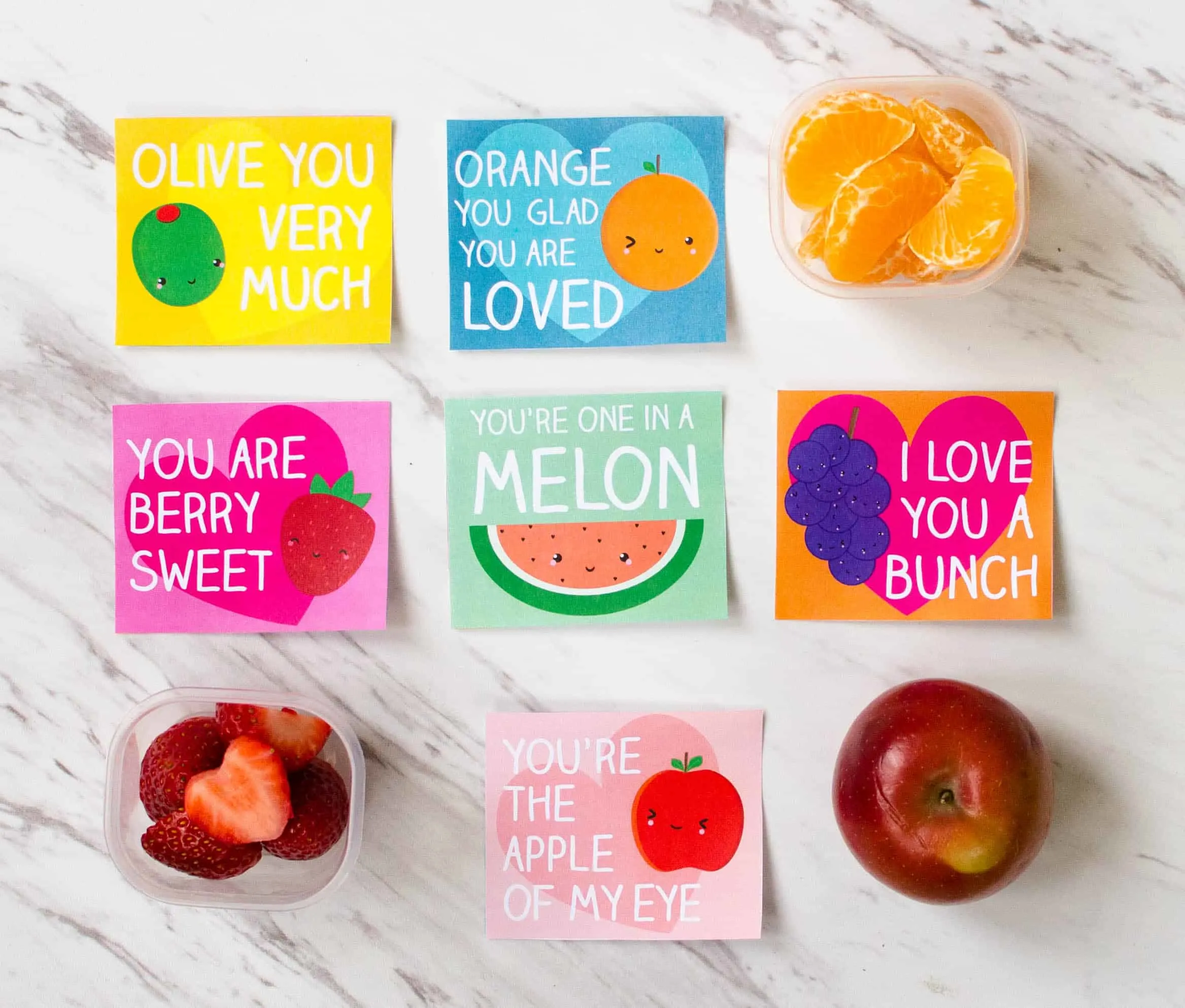 Super-cute free printable lunch box love notes for kids. Download and print these in time to slip them in your kid's lunchbox. #ValentinesPrintables #FreePrintable