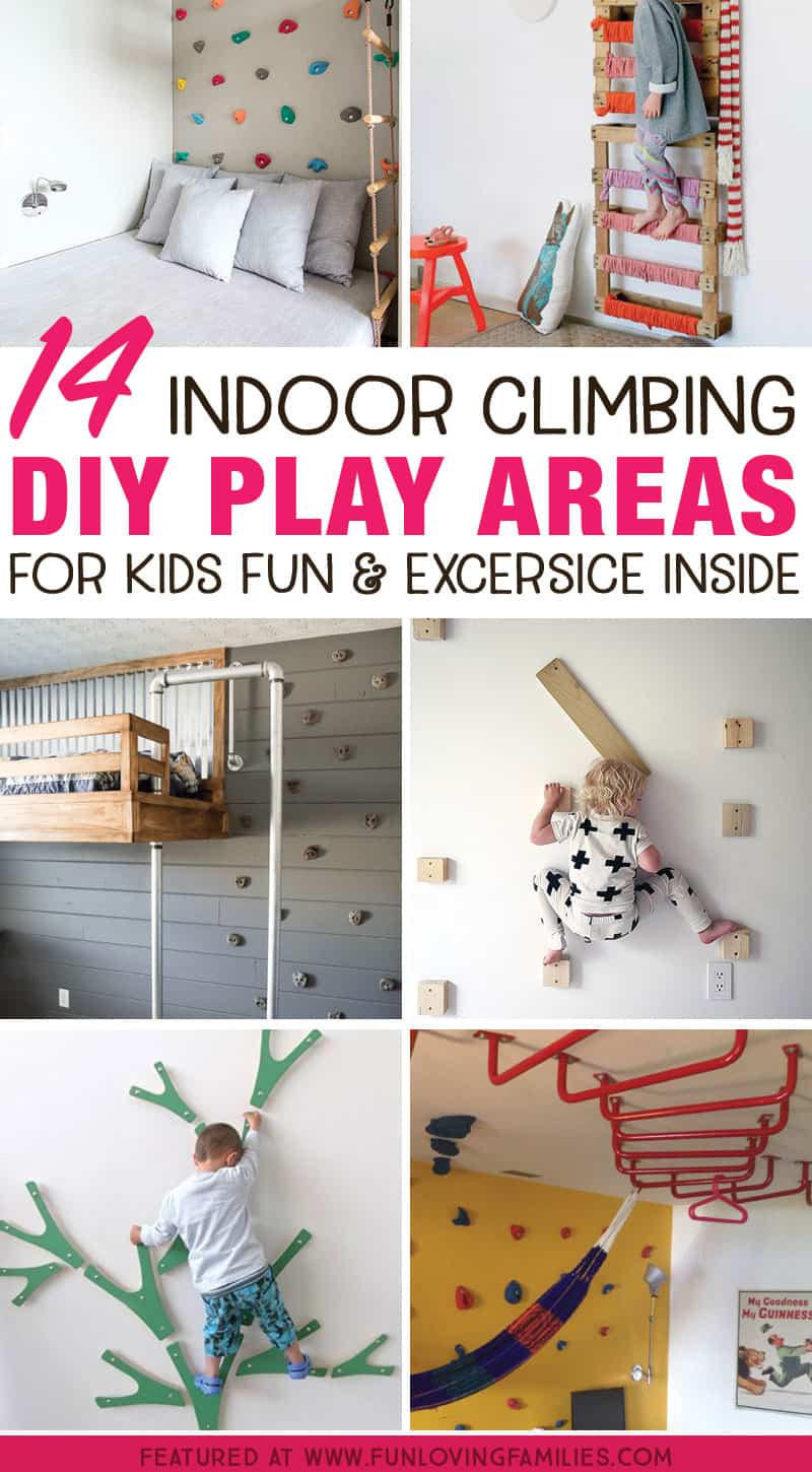 Indoor play for kids: Make an indoor climbing space for kids fun and exercise indoors. Perfect for those cold, rainy days when the kids are bursting with energy. 