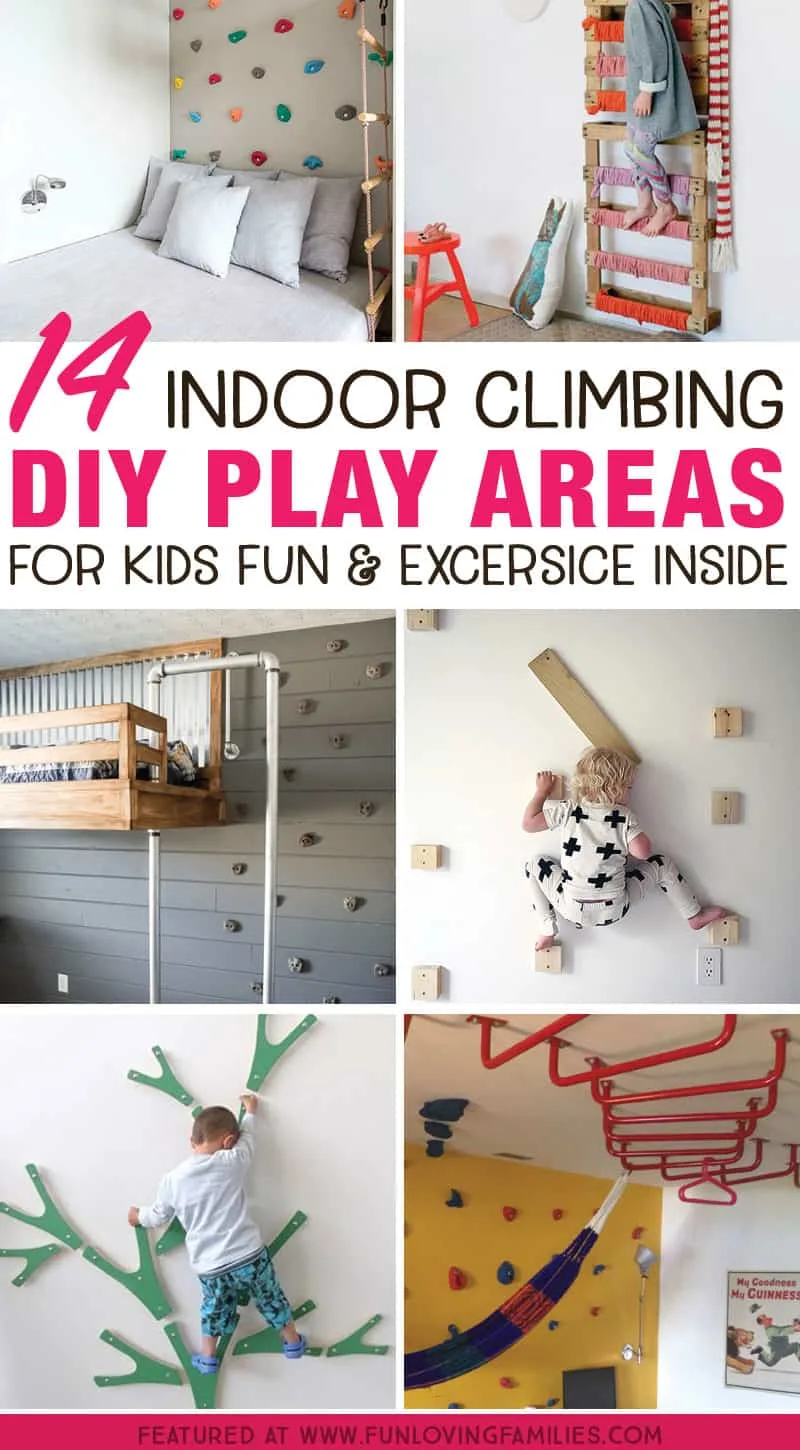 Indoor play for kids: Make an indoor climbing space for kids fun and exercise indoors. Perfect for those cold, rainy days when the kids are bursting with energy.