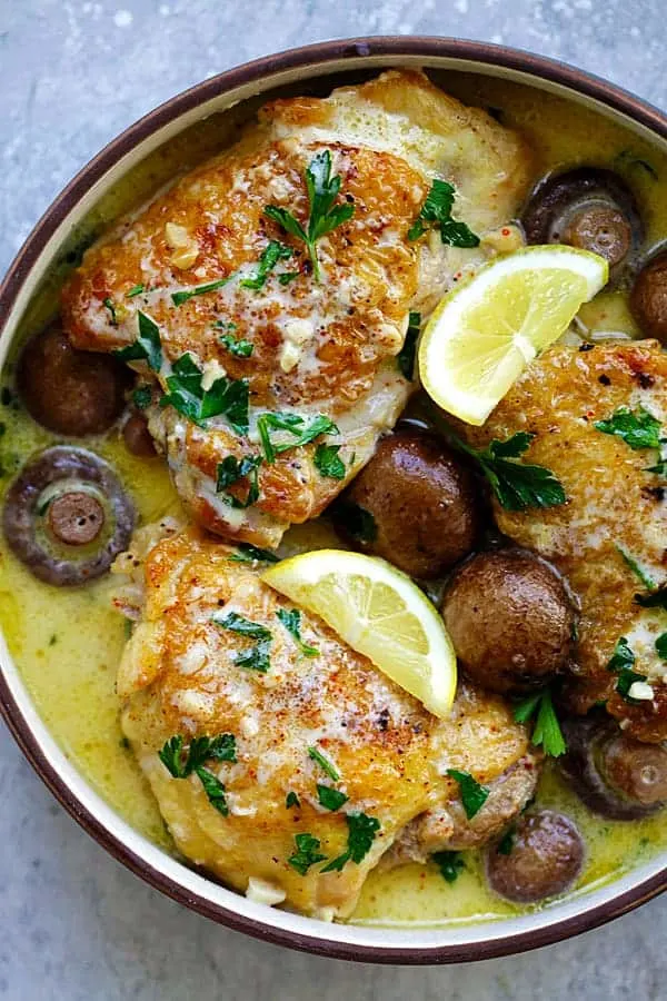 Creamy Garlic Mushroom Chicken