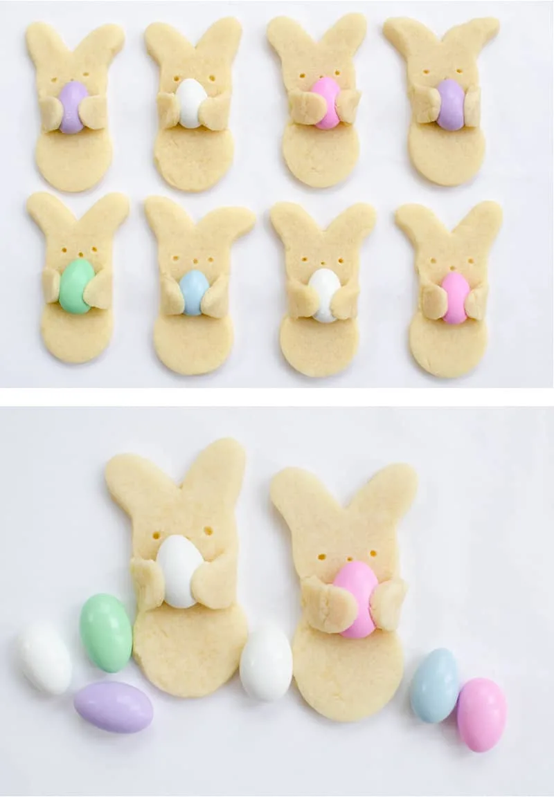 cute bunny shaped cookies for Easter