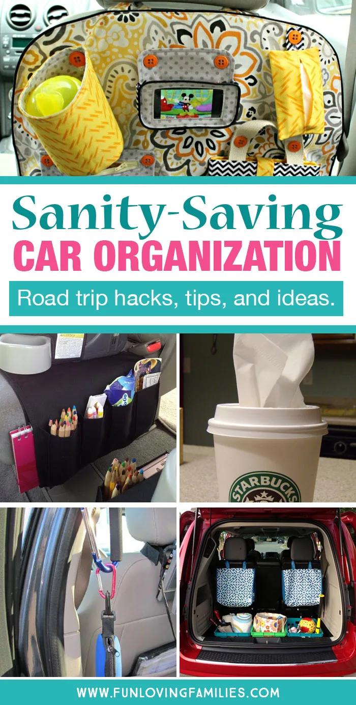 car organization hacks, tips, and ideas for parents