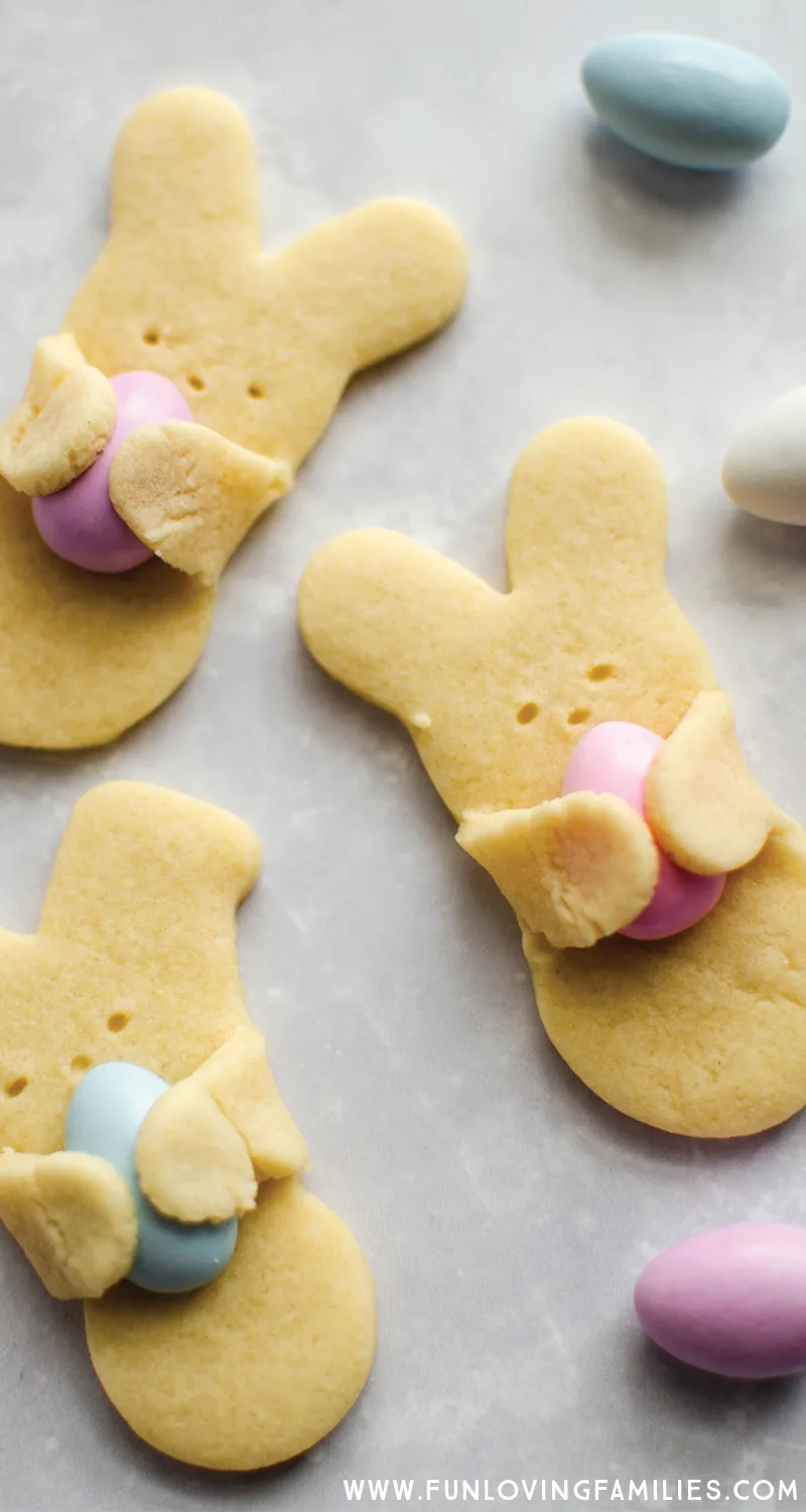 Bunny shaped Easter cookies
