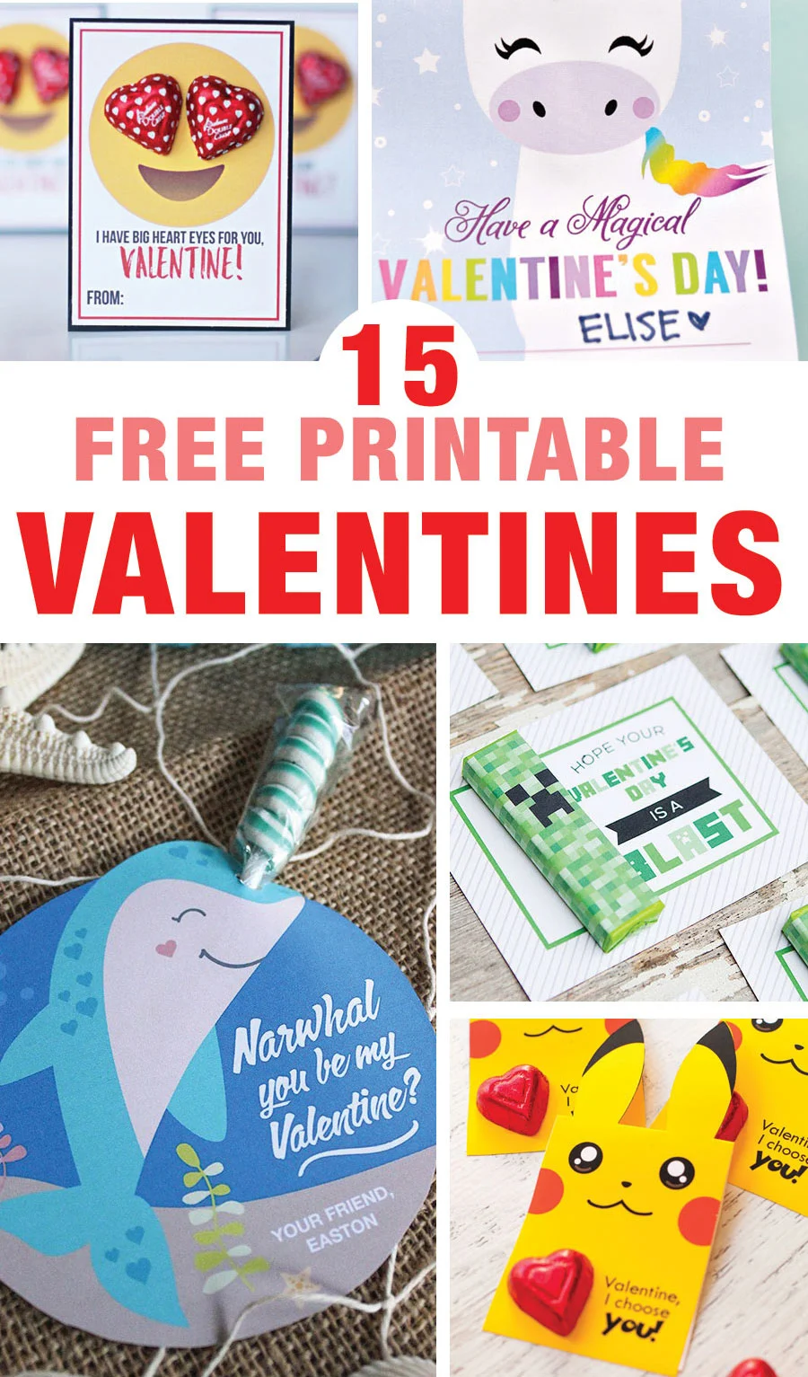 15 free printable valentines for kids